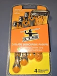 Elite For 4 Pack Mens Triple Blade Disposable Razors. Fixed Price $11.99.