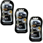 Packs Bic FLEX4 Flexible 4-BLADE Disposable (3 Pcs/pk, Total 9 Shavers). Fixed Price $22.50.