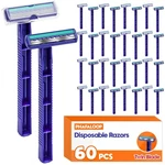 Phafaloop Twin Blade Disposable Razors For Men & 1 Count (pack Of 60), Blue. Fixed Price $18.07.