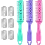 Maitys 3 Pcs Razor Comb Cutting 17.5 X Cm, Green, Purple, Pink. Fixed Price $7.53.