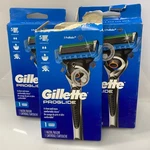 3X Gillette Proglide Men 5-BLADE Razor 1HANDLE & Cartridge -damaged Box. Fixed Price $30.88.