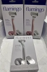 Brand New 3 X Flamingo Women's 2 ROSE/1 Chrome Handle + 6 Razors Total. Fixed Price $24.88.