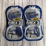 Bic Flex 3 Disposable 4 Pk Lot Of 2, 8 Razors Total. Fixed Price $17.99.