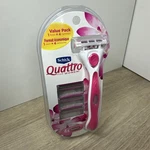 Schick Quattro Value Pack Women's Disposable Razor Pivoting Head & 4 Cartridges. Fixed Price $7.50.
