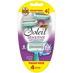 Bic Soleil Sensitive Advanced Women's Disposable Razors, 5 Blades, 4 Count. Fixed Price $14.99.
