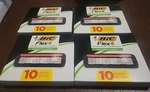 Packs Bic Flex Sensitive Refillable Razor 10 Cartridges 40 Total Lot. Fixed Price $39.99.