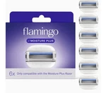 Flamingo Moisture Plus Women's Razor Blades, No Shaving Gel Needed, 6 Units. Fixed Price $16.99.