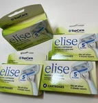 Topcare Elise 5-BLADE Steel Razor Cartridges Refill 4 Pack Fits Gillette Venus. Fixed Price $6.75.