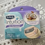 Schick Intuition Pure Nourishment 4-BLADE Refill Cartridges 3 Pack. Fixed Price $13.99.