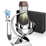 Grutti Shaving Kit For Men, 4 1 Set Includes Badger Brush, Safety .... Fixed Price $91.61.