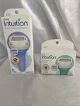 Schick Intuition Leather And Shave One Step Woman Razor W/3 Pack Refills. Fixed Price $14.40.