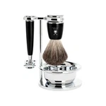 Hle Rytmo 4-PIECE Pure Badger Double Edge Safety Razor (closed Comb) Shav. Fixed Price $175.02.