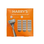 Harry's Chrome Edition Razor Set 16 Cartridges + Handle. Fixed Price $35.95.