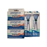 Preserve Five Blade Cartridges Shave 5 Razor, 12 Refills & Razors. Fixed Price $39.99.