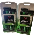 2 4PACKS 3 Blade Men's Disposable Shaving Razor By WALGREENS-8PCS. Fixed Price $11.80.