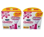 Schick Quattro For Women 4-BLADE Razor Refills 8 Count Aloe Vitamin Lot 2. Fixed Price $22.99.