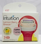 Schick Intuition Lemon Berry Breeze 3 Cartridges 4 Blades. Fixed Price $12.00.