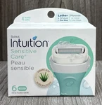 Schick Intuition Sensitive Care With Organic Aloe Razor Blades, 6 Cartridges. Fixed Price $15.99.