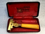 Schick Gold Yellow Bakelite Eversharp Injector Razor Vintage W/ Case. Fixed Price $14.00.