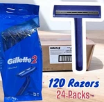 120 Authentic Gillette Disposable Razors Twin Blade Fixed (no Lubrastrip). Fixed Price $104.88.