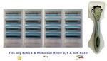 16 Schick Hydro 3 Razor Blades Refills Free Metal Handle Cartridges Fits SILK5 8. Fixed Price $16.99.