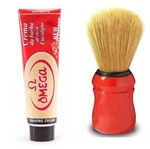 Omega Shaving Cream Tube And Brush Set - Made Italy. Fixed Price $34.99.
