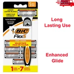 Bic Flex 5 Men's Refillable W Blade Razors, 1 Handle 7 Cartridges, Durable. Fixed Price $13.99.