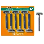 Bic Sensitive 3 Disposable Razors For Men With Count (pack Of 12), Gray. Fixed Price $20.68.