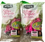 Lot Of 2 -schick Slim Triple Women Sensitive Skin Razors 3 Blades New 8PACK. Fixed Price $39.99.