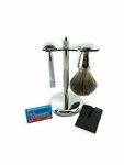 Gbs De Safety Razor 33C, Chrome Brush & Stand, Head Sleeve. Fixed Price $39.98.