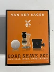 Van Der Hagen Boar Shave Set With Soap, Brush, Stand Mug New. Fixed Price $19.99.