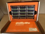 (36 Pcs) Gillette FUSION5 Mens Razor Blade Refills,lubrastrip,comfortable Shave. Fixed Price $80.00.