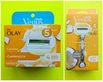Gillette Venus Comfortglide Olay Coconut 5 Blade Razor And Refills. Fixed Price $27.99.