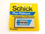 Schick Usa Plus Platinum Vintage Double Edge Razor Blades - 5CT Nos. Fixed Price $9.00.