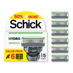 Schick Hydro Sensitive Mens Razor 5-BLADE Refills, 6 Ct Value Pack, Sk. Fixed Price $17.97.