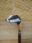 Badger Head Handle Handmade Carved Unique Wooden Walking Stick Cane. Fixed Price $224.77.