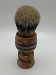 Badger Hair Shave Brush Maple Wood Handle W/ Blue Lapis Inlay, By Razor.com. Fixed Price $90.00.