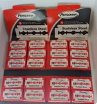 Personna Red Chrome Double Edge Stainless Steel 100 Blades 20 Boxes Of 5. Fixed Price $39.99.