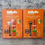 Nib Lot Of 2 Gillette FUSION5 Winter RAZOR+3 Cartridges+shave Gel Per Box. Fixed Price $28.99.