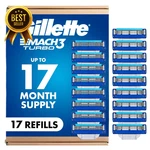 MACH3 Turbo Razor Blade Refills For 17 Count Replacement Cartridge Pack. Fixed Price $52.02.