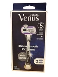 Gillette Venus 1 Deluxe Smooth Platinum Razor Handle + 2 Blade Refills. Fixed Price $12.99.