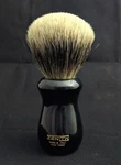 Zenith Black Resin Manchurian Two Band Badger Shaving Brush 25X51MM. Italy M7. Fixed Price $116.01.