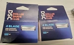 2X Dollar Shave Club 4-BLADE Cartridge Refills 4PK. Fixed Price $16.50.