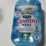 Schick Quattro You Sensitive Skin Women's Cartridge Razor 4 Blades Green. Fixed Price $10.40.