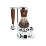 Hle Rytmo 4-PIECE Pure Badger Double Edge Safety Razor (closed Comb) Shav. Fixed Price $175.02.