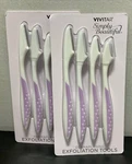 Vivitar Simply Beautiful Dermaplaning Exfoliation Tools 4PC Set Lilac New. Fixed Price $9.99.
