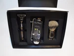 Edwin Jagger Classic Handmade Shaving Kit Gillette Razor Brush Brown Horn Chrome. Fixed Price $109.99.