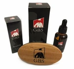 Gbs Beard Oil With Premium Compact Round Wood Brush. Fixed Price $21.99.