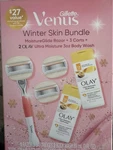 Gillette Venus Winter Skin Bundle Moistureglide Razor, 3 Cartridges, Olay Body. Fixed Price $24.52.