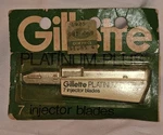 Vintage Gillette Platinum Plus Injector Blades For Safety Razors. Fixed Price $18.39.